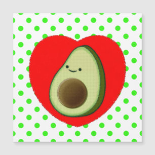 Personalizado Cute De Aguacate En El Corazón Rojo