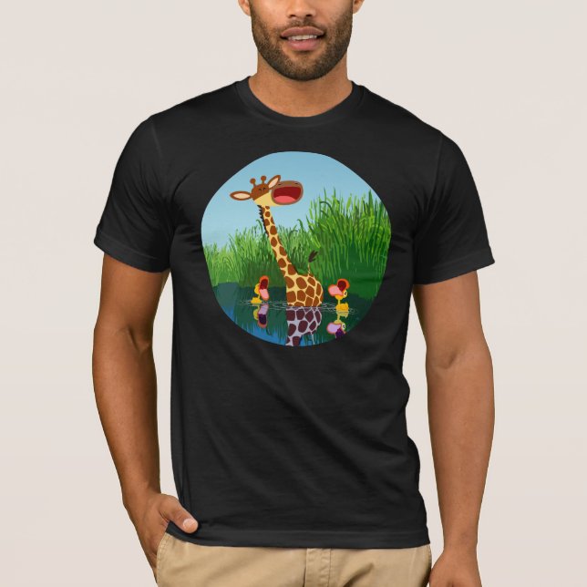 Personalizado Cute Giraffe y camiseta de Ducklings (Anverso)