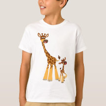 Personalizado Cute Giraffe y camiseta de niños de