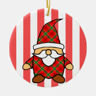 Personalizado Cute Gnome Dibujo Ornamento Cerámico