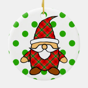 Personalizado Cute Gnome Dibujo Ornamento Cerámico