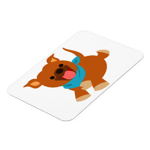 Personalizado Cute Happy Staffie Imán Flexible