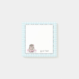 Personalizado Cute Hedgehog Texto Notas Post-it az