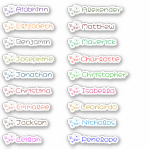 Personalizado Cute Koala Pegatinas de varios nombr