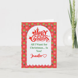 Personalizado Cute la tarjeta navideña para tu esp