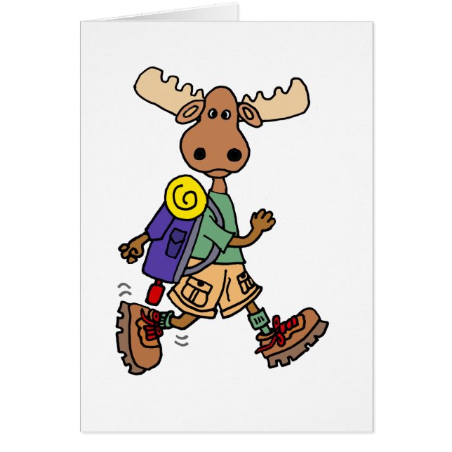 Personalizado Cute Moose Hiker (Frente)