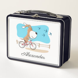 Personalizado Cute Perro Cachorro Bicicleta