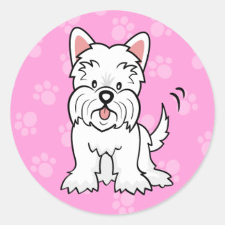 Personalizado Cute Personalizado Westie Pegatina