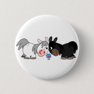 Personalizado Cute Ponies Insignia del botón Stand