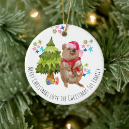 Personalizado Cute Quokka Navidades Ornamento cerá