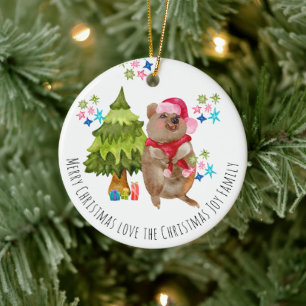 Personalizado Cute Quokka Navidades Ornamento cerá