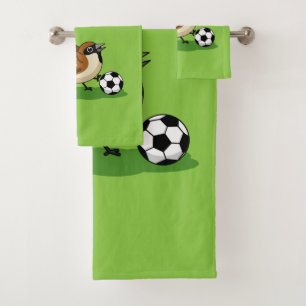 Personalizado Cute Sparrow Jugando Fútbol