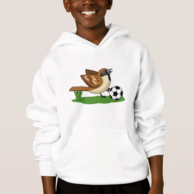 Personalizado Cute Sparrow Jugando Fútbol (Anverso)