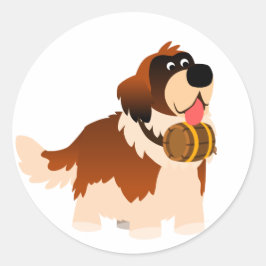 Personalizado Cute St Bernard Pegatina
