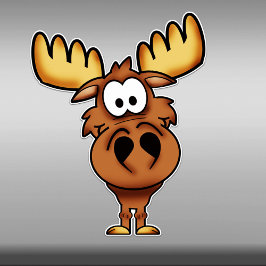 Personalizado Cutie Moose Vinyl Pegatina