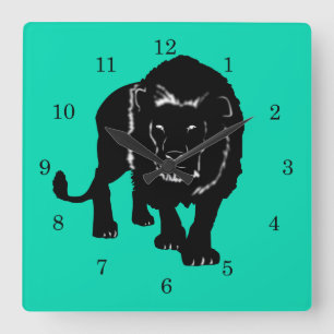 Personalizado CVolores reloj de pared con león - A