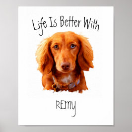 Personalizado Dachshund Wall Poster de arte