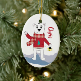 Personalizado Dad Polar Oso Ornamento de Navidad