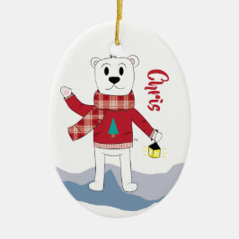Personalizado Dad Polar Oso Ornamento de Navidad