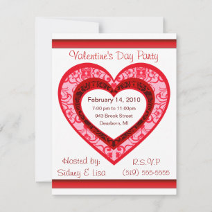 Personalizado Damasco Invitación de San Valentín