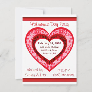 Personalizado Damasco Invitación de San Valentín