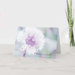Personalizado Dandelion desea tarjeta de felicitac