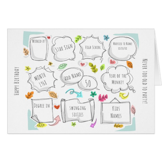 Personalizado de 1968 años de nacimiento - ESTA ES (Anverso (Horizontal))