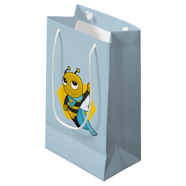 Personalizado de abejas superhéroe pequeña bolsa d (Angulo Anverso)
