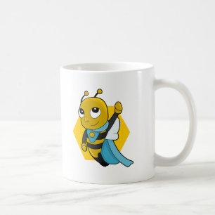 Personalizado de abejas superheroína taza de café