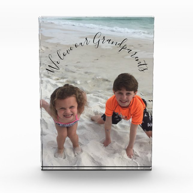 Personalizado De Abuelos Foto De Nietos (Anverso)