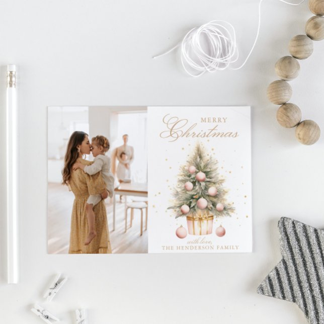 Personalizado de acuarela de árbol de Navidad rosa (Subido por el creador)