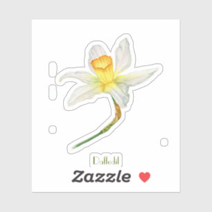 Personalizado de acuarela de Daffodil Pegatina de