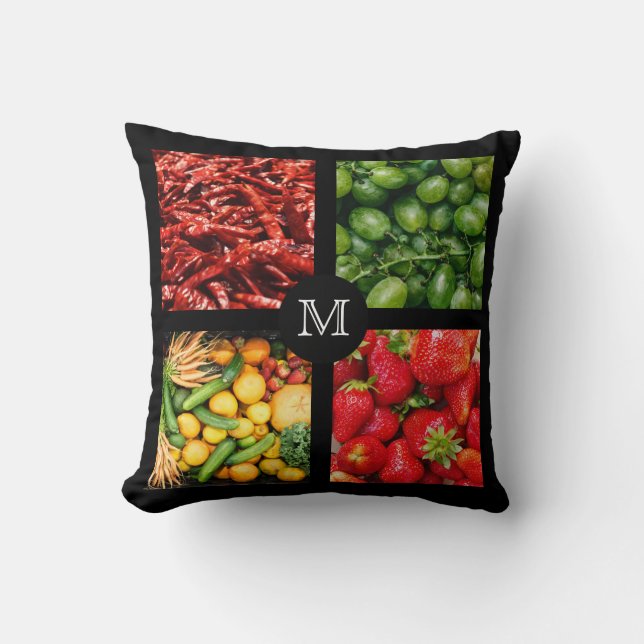 Personalizado de alimentos monograma almohadas de  (Anverso)