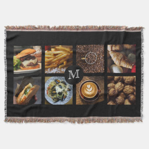 Personalizado de alimentos Monograma manta de lanz