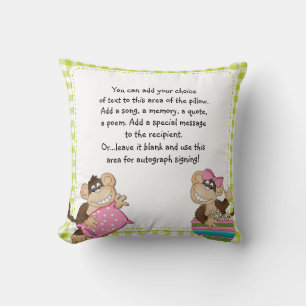 Personalizado de almohada del Fiesta de la madera