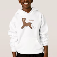 Personalizado de alpaca marrón feliz
