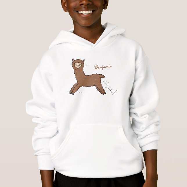 Personalizado de alpaca marrón feliz (Anverso)