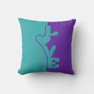 Personalizado de amor con dos dedos lanza almohada
