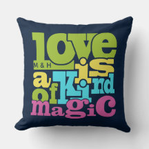 Personalizado de amor mágico monograma almohadas d