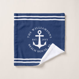 Personalizado de Anclaje Náutico Blanco Azul de la