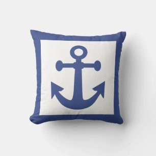 Personalizado de anclaje náutico tirando almohada