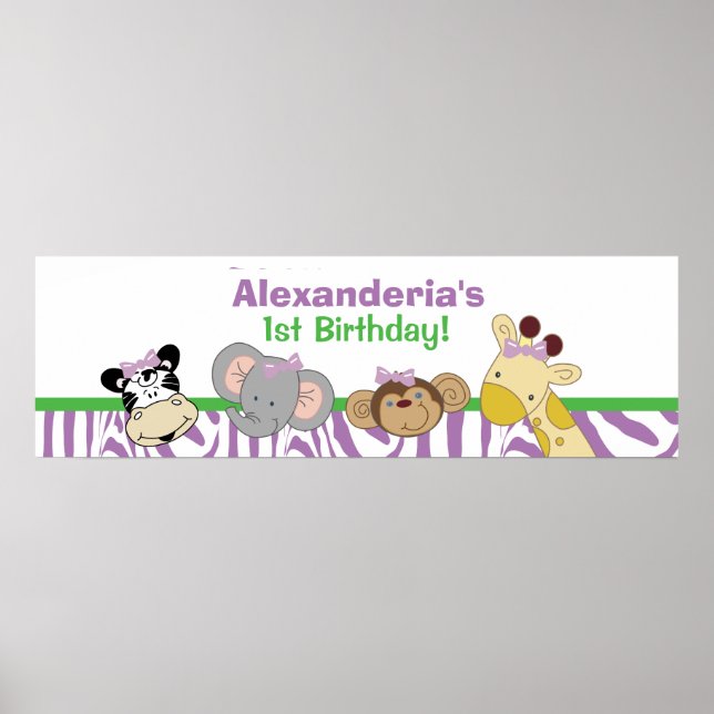 Personalizado de animales fiestas Impresión de Pos (Frente)