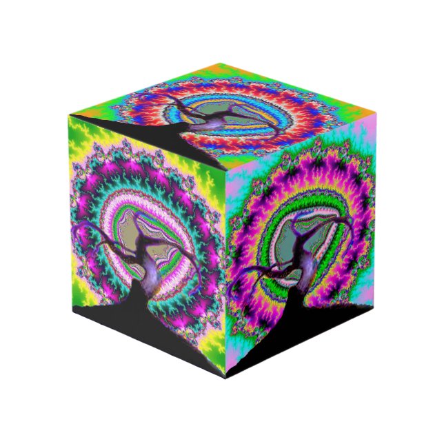 Personalizado de árbol fractal cubo fotográfico de (Angulo Anverso)