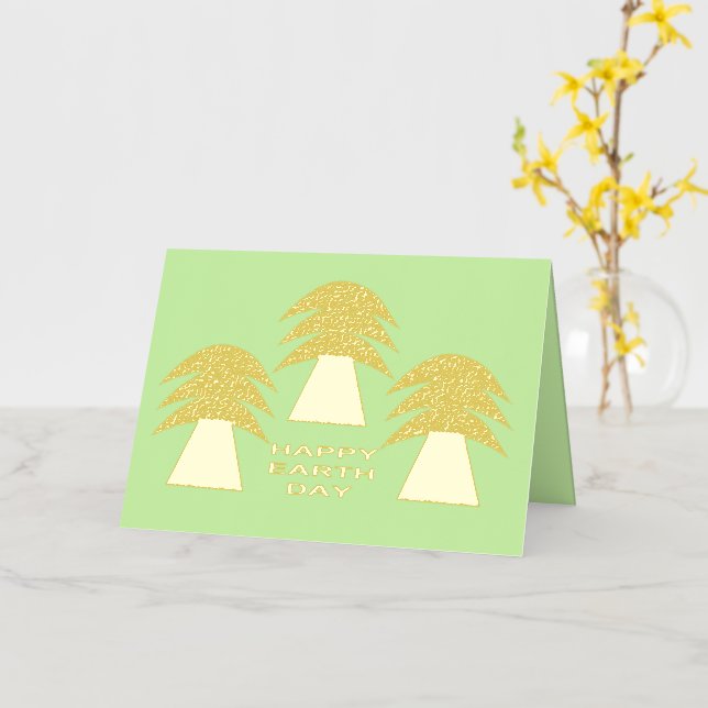 Personalizado de árboles del Día de la Tierra (flor amarilla)