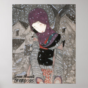 Personalizado de arte estético japonés Kimono Wall