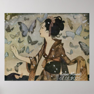 Personalizado de arte estético japonés Kimono Wall