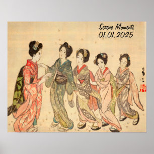 Personalizado de arte estético japonés Kimono Wall
