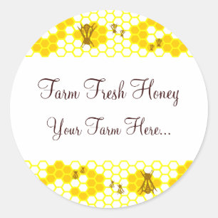 Personalizado de arte Honey Bee Honeycomb Pegatina