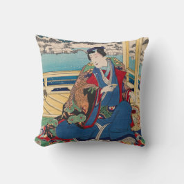 Personalizado de arte japonés tira almohada