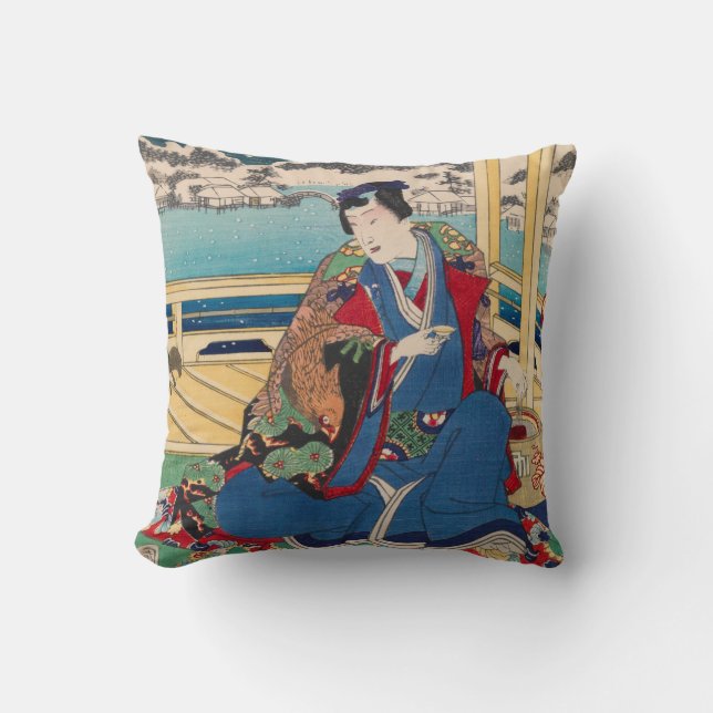 Personalizado de arte japonés tira almohada (Anverso)